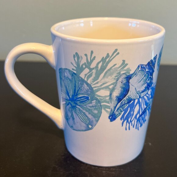 NWT Royal Norfolk SHORE LIVING Mug w/ Seashells & Starfish in Blues & Green - Picture 7 of 12